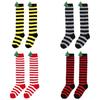 Cute Plush Christmas Socks For Kids Over The Knee Striped Cartoon Toy Socks