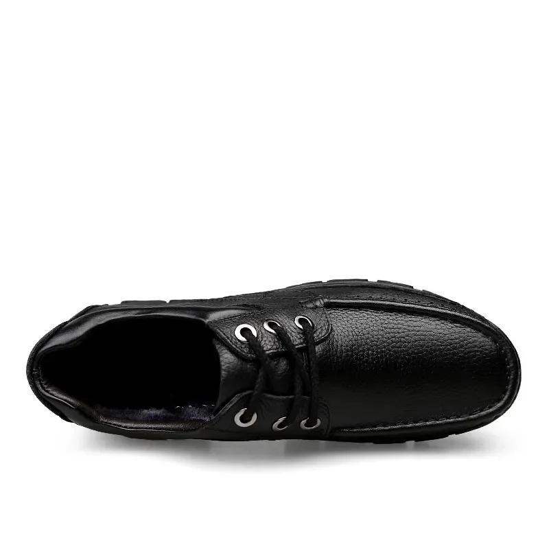 Мужская модная дышащая кожаная повседневная обувь — фото 13