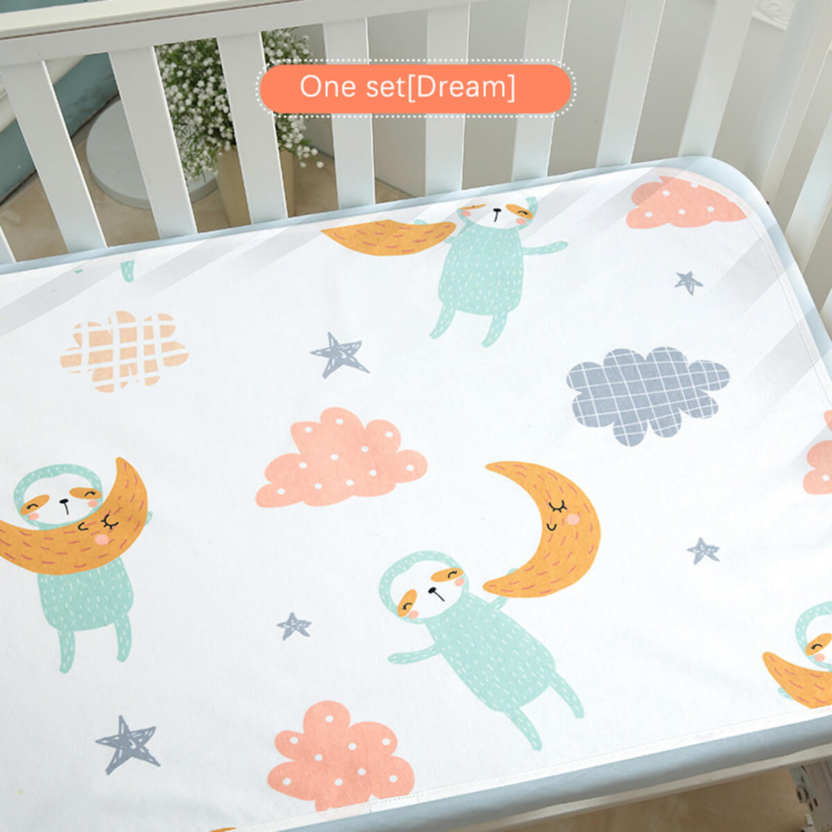 

Дитяче ліжечко Водонепроникне миється багаторазове захисне покриття для матраців для малюків Підкладки для нетримання сечі Простирадло для дітей
