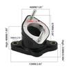 LINGQI RACING Aluminium Gummi Ansaugkrümmerrohr Vergaser für 150cc 200cc 250cc 300cc Dirt Bike Go-Kart ATV Quad Buggy
