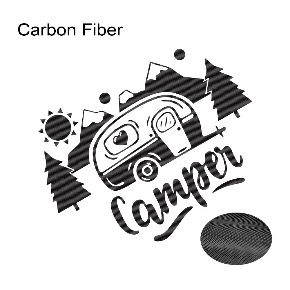 Creative Camper Graphics Car Sticker Camping Pattern Vinyl Decal Car  Door Window Decoration For Transporter RV Caravan Truck