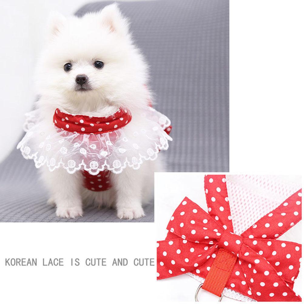 Dog Cat Bow Chest Harness Leash Comfortable Puppy Small Dogs Harnesses Vest for Party Shopping