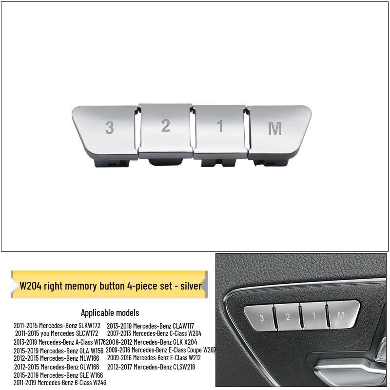 Kompatibler Memory-Schalterknopf für Mercedes-Benz C-Klasse, E-Klasse, GLK, ML-Klasse, C200, E300 Sitzeinstellung.