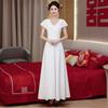 One-word Shoulder White Summer Evening Dress Host Temperament Banquet Can Usually Wear French Graduation Dress