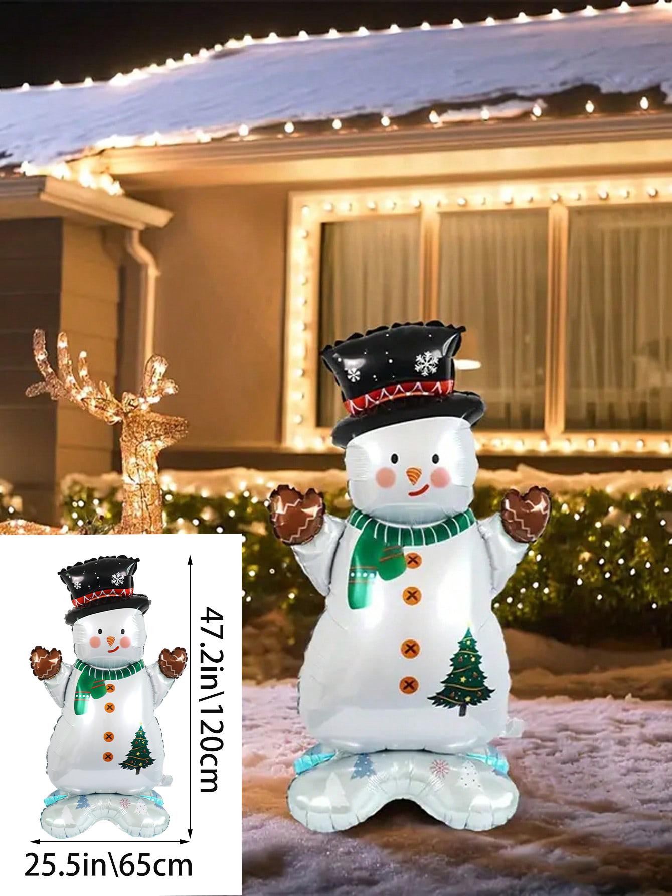 

1 шт. Рождественский шар в виде снеговика, 4D стоячий фольгированный шар, подходит для украшения рождественской вечеринки Other