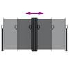 Retractable Side Awning Black 120 x 600 cm