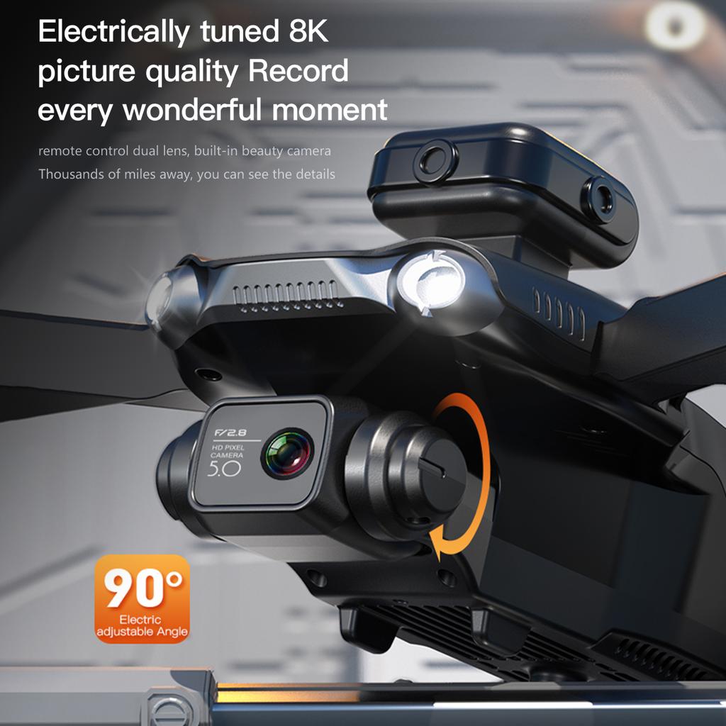 GPS-fjärrkontroll drönare med kamera 8K Dual Camera 5GWIFI 360 grader Hinder Undvikande Huvudlöst läge
