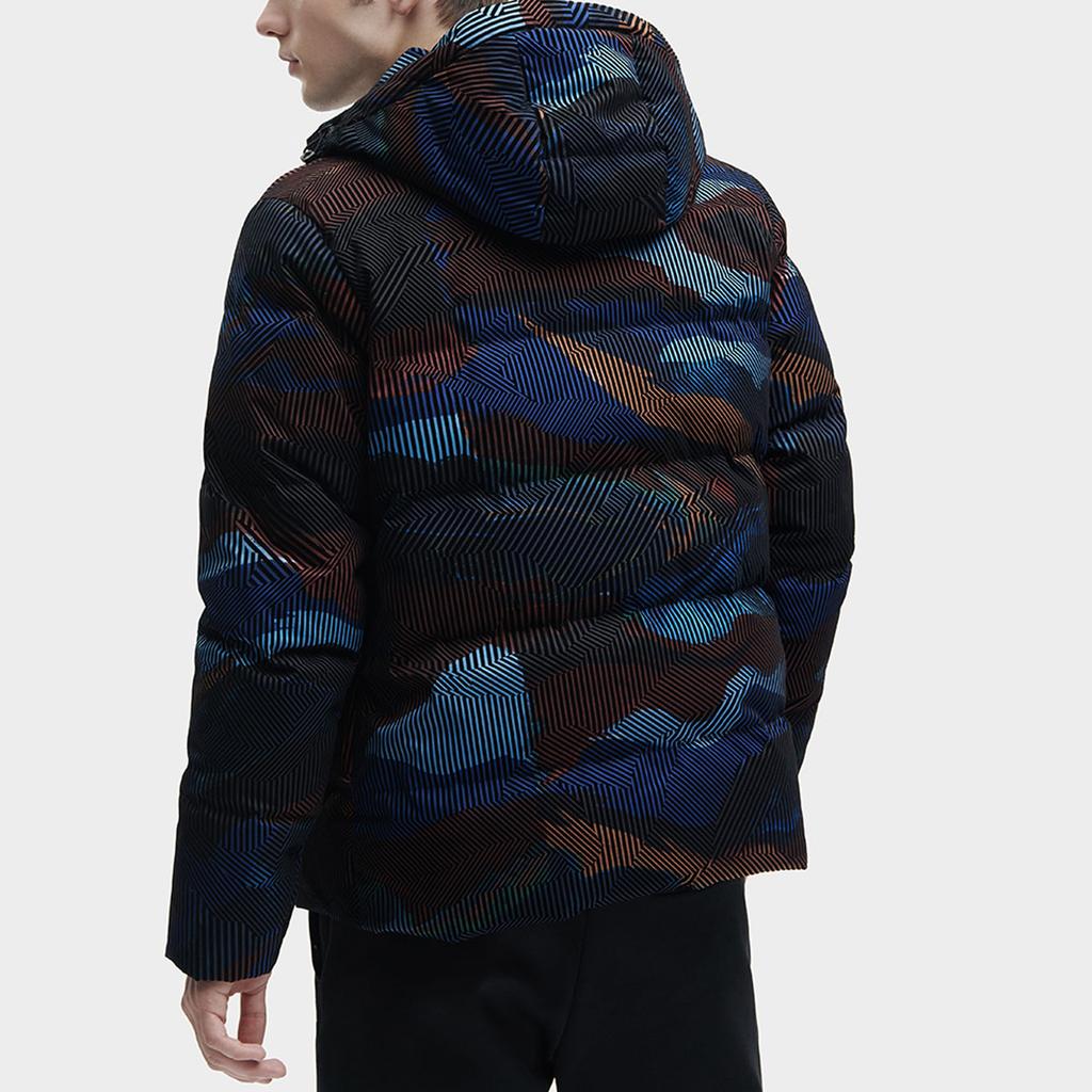 FILA Striped Logo Printed Hooded Casual Down Jacket Men Jackets F11M348905F-ZA