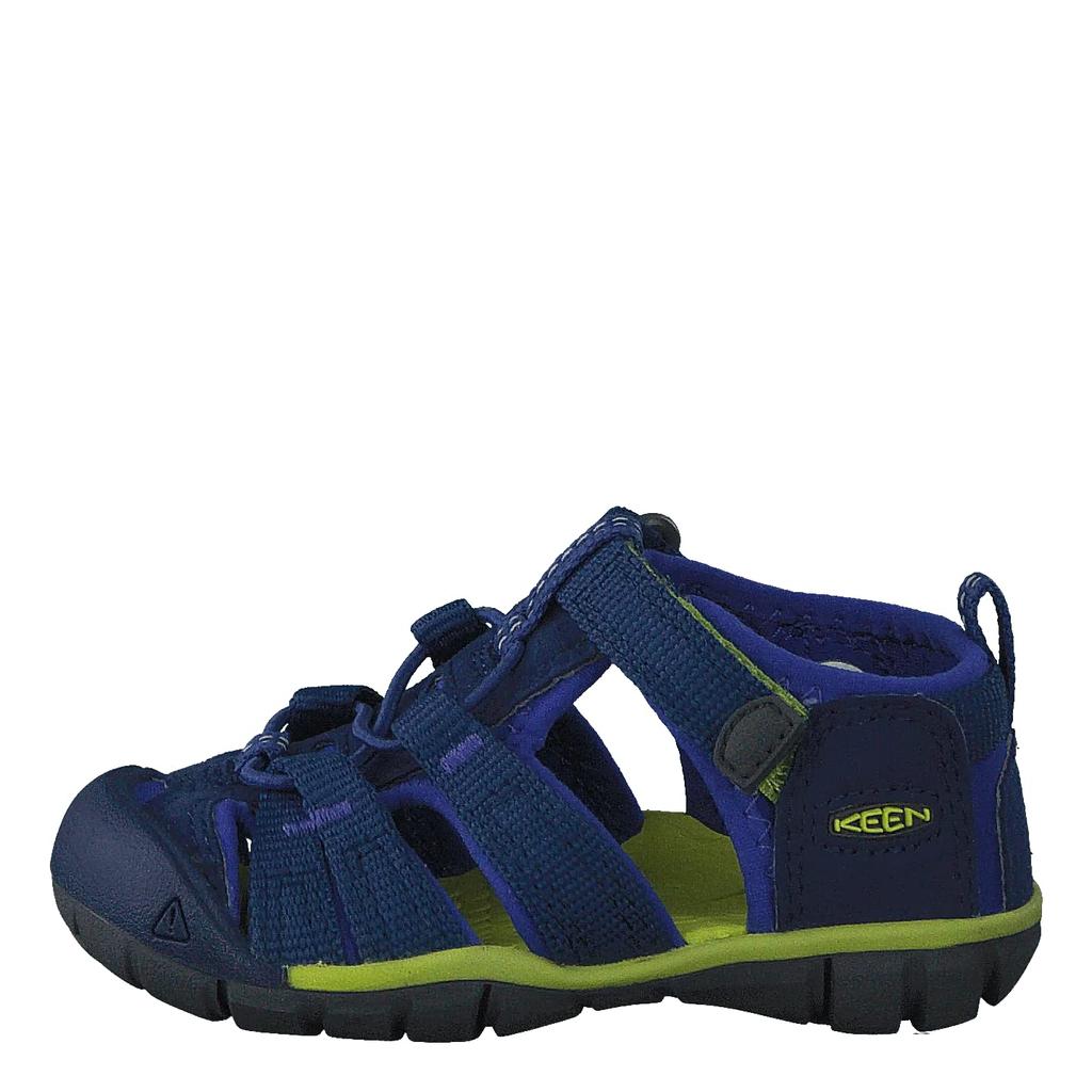 Kids Sandals SEACAMP II CNX Seacamp Two CNX BLUE cm [Keen] (11.5~14.5cm) DEPTHS/CHARTREUSE 11.5