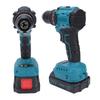 Electric Drill Screwdriver Brushless Motor Multifunctional Cordless Power Drill 2 Speed Modes 2 Battery 1 Charger UK