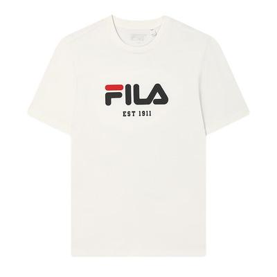 Fila Originálne tričko King Bomb T-1911 Dopamínová farebná bloková priedušné pohodlné s potlačou loga Unisex topy F51M519106F-WT