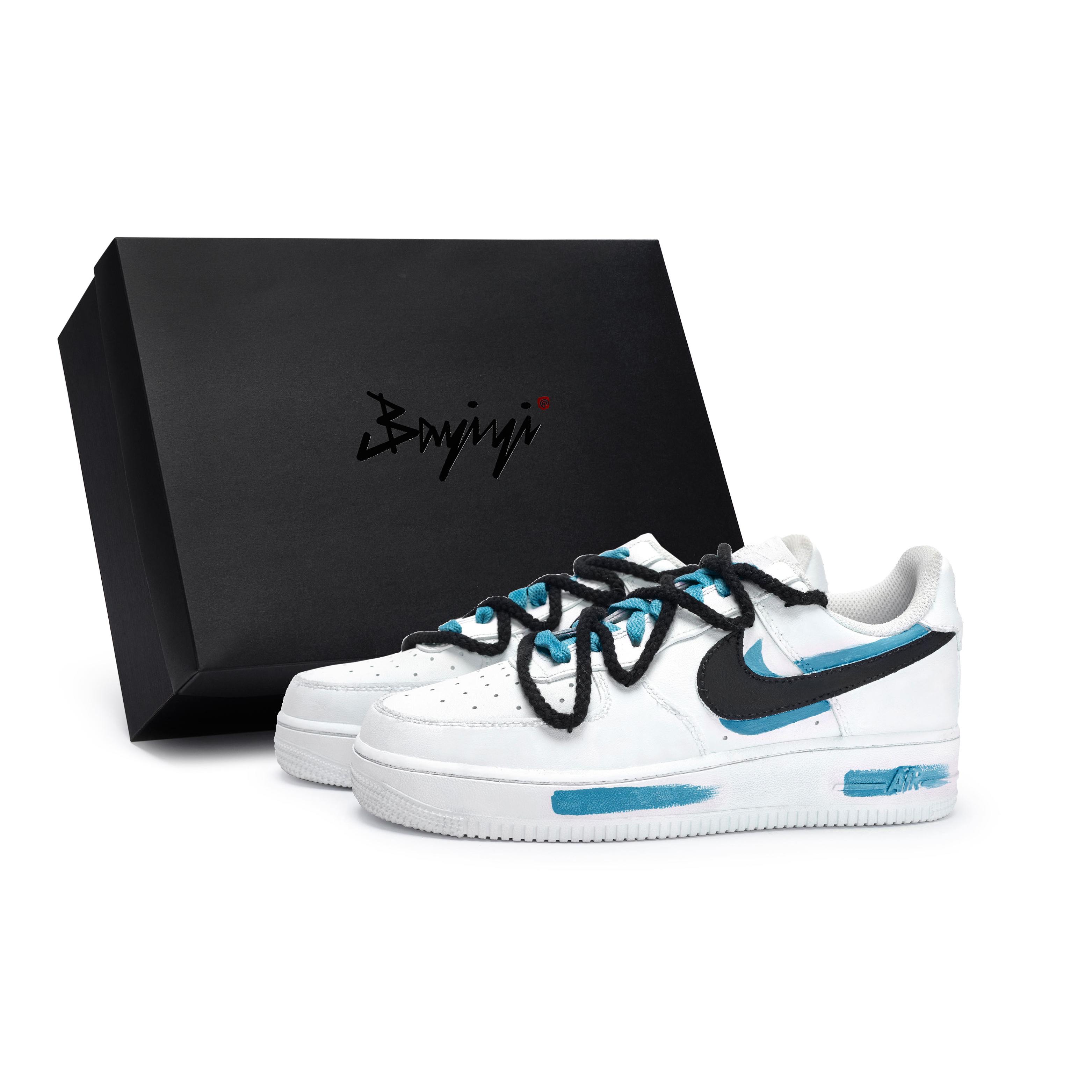 

Nike Air Force 1 811 Manufacturing, Sky Blue, Special Shoe Box Low top Skateboard Shoes Unisex White Black Lake Blue CW2288-111(Team80-S-BOX) 40