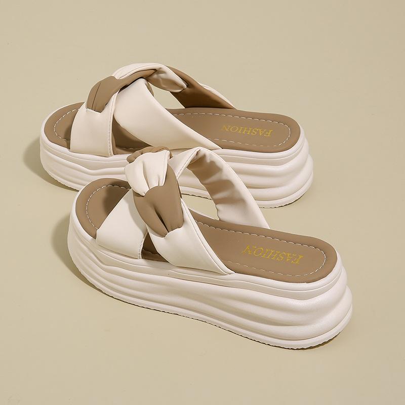 

Cool slippers women wear beach fashion cross platform slippers women 40