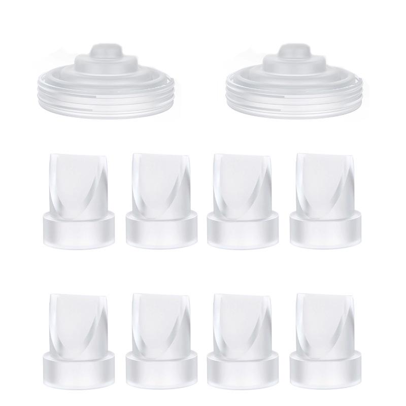 Breast Pump Replacement Parts: M5 Duckbill Valve, Silicone Diaphragm, 24mm Double Layer Flange