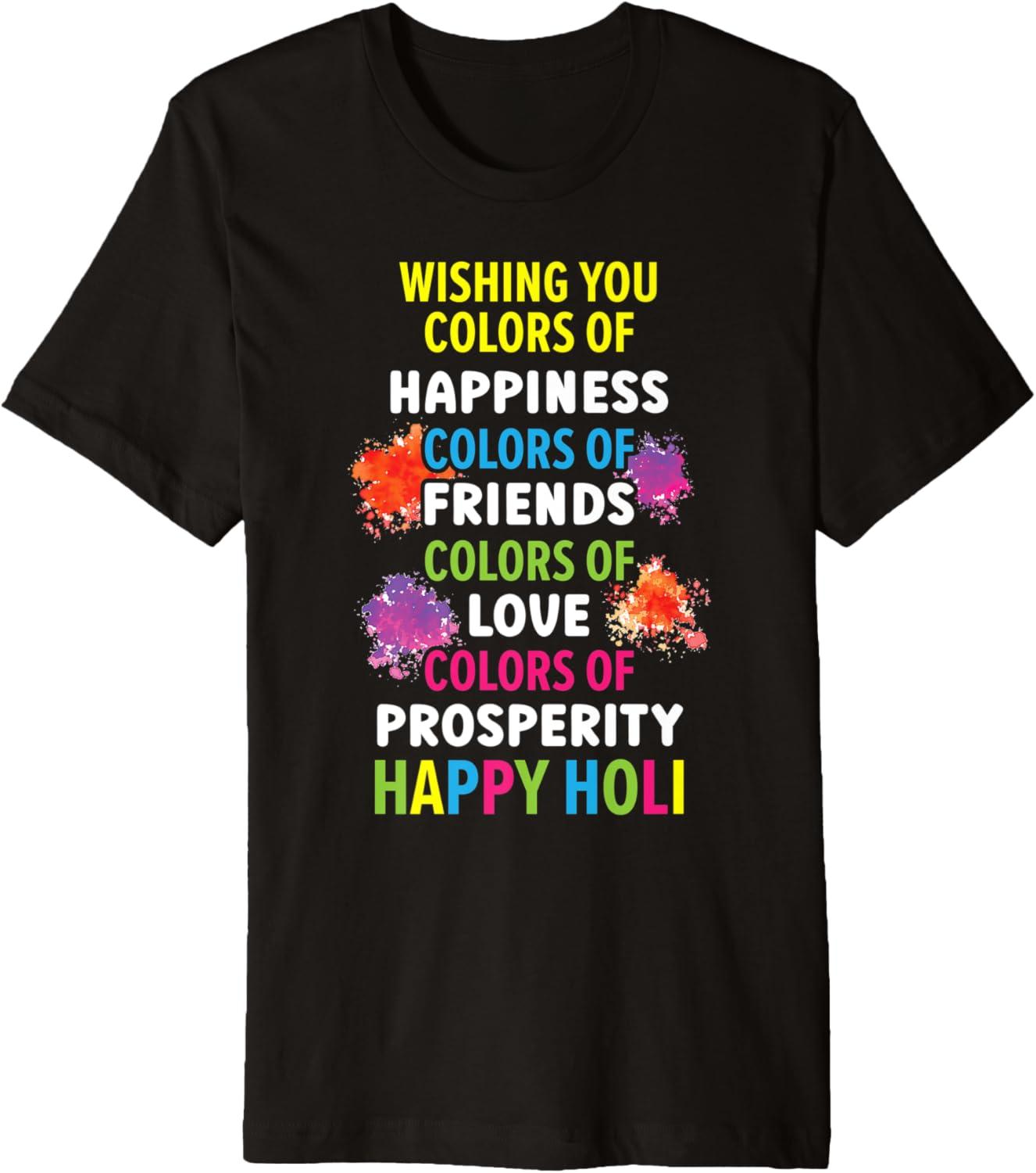 

Ropa De Mujer Happy Holi Hinduism Hindu Buddhist Holi Festival Premium T-Shirt Women Y2k Goth Clothes 5XL різнокольоровий