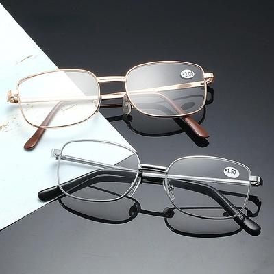 Metal Frame Reading Glasses Vintage Prescription Presbyopia Eyeglasses Ultra Light Unisex Glasses Anti-Blue Light Eyewear