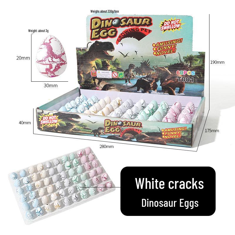 

60-Piece Novelty Dinosaur Egg Hatching Toy Set - Expanding Resurrection Eggs with Free Shipping