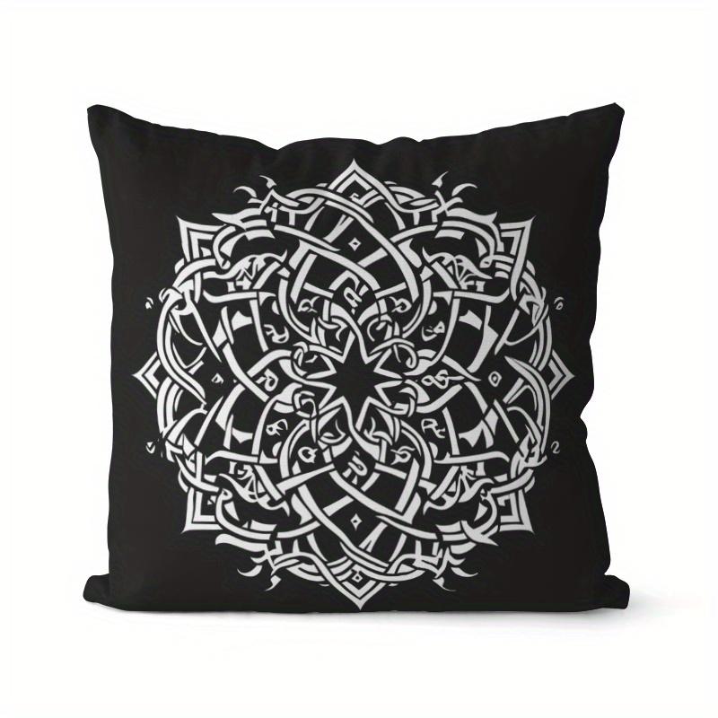 Home Decor Black And White Geometric Patterned Pattern Cushion Cover Suitable For Sofa Bedroom Car Pillow Cover