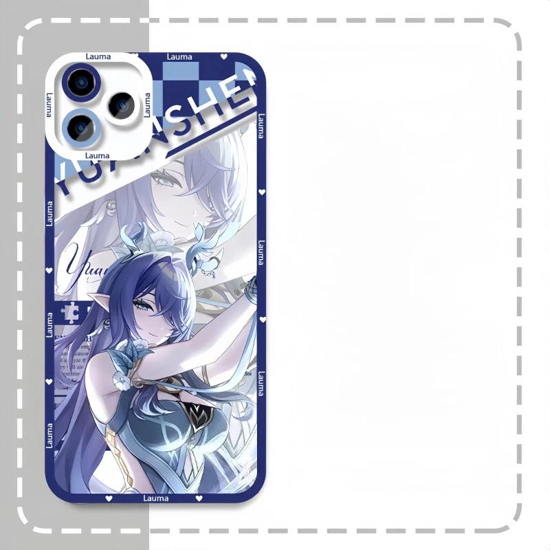 

Genshin Impact Флінс Колумбіна Варка Сандроне Чохол для телефону Для IPhone 16e 16 15 14 13 12 11 17 Pro Max XR XS Max Plus Mini Прозорий For iPhone 15 Pro