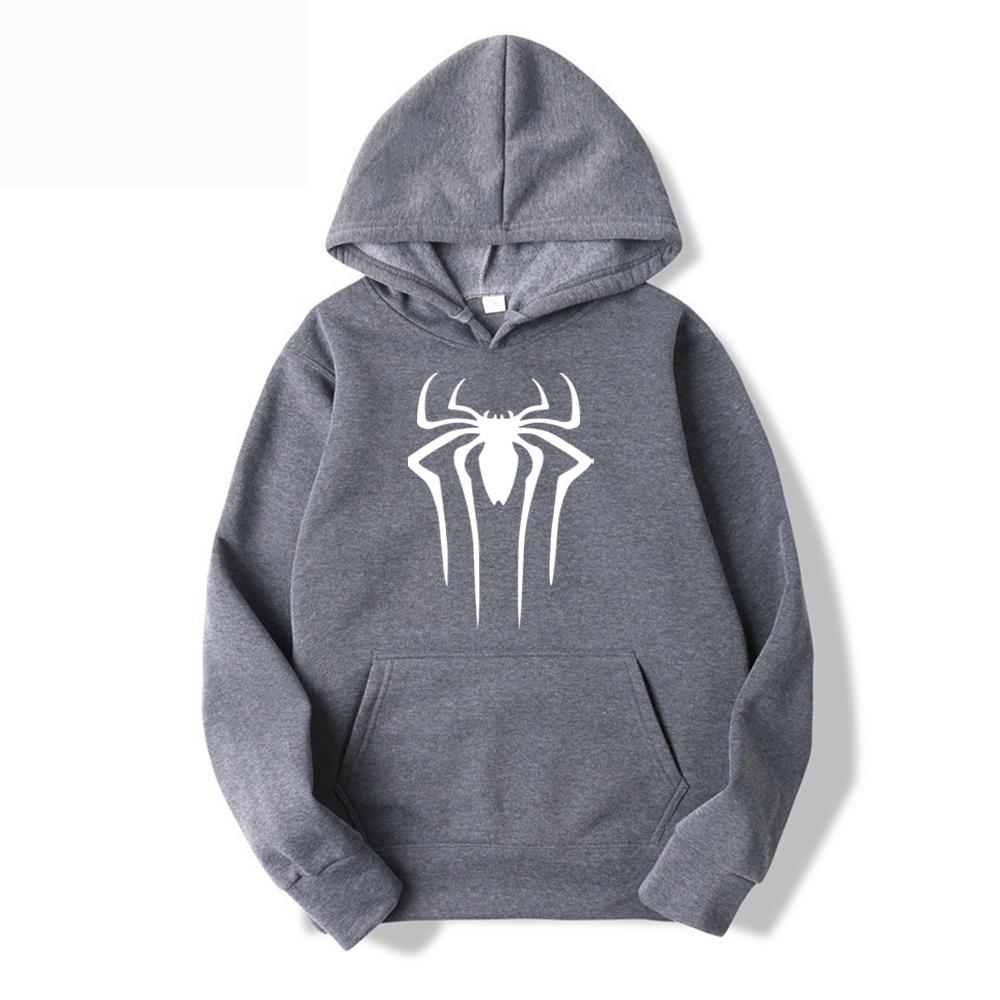 2024Fashion Brand Men's Hoodie Casual Hoodie Sweatshirt Men's/Women's Top Solid Color Printed Spider Hoodie Sweatshirt
