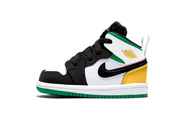 Jordan 1 Mid SE Белый Лазерный Оранжевый Счастливый Зеленый TD BQ6933-101 19.5