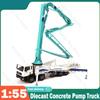 1:55 Diecast Betonpumpen-LKW Hohe Simulation Baufahrzeug Auto Modell Spielzeug Legierung Diecast Fahrzeug Geburtstagsgeschenk für Kind