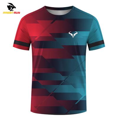 Moda Badminton seria tenisowa z nadrukiem 3D męskie i damskie Outdoor Extreme nowe sportowe koszulki z krótkim rękawem i dekoltem w kształcie litery "o"