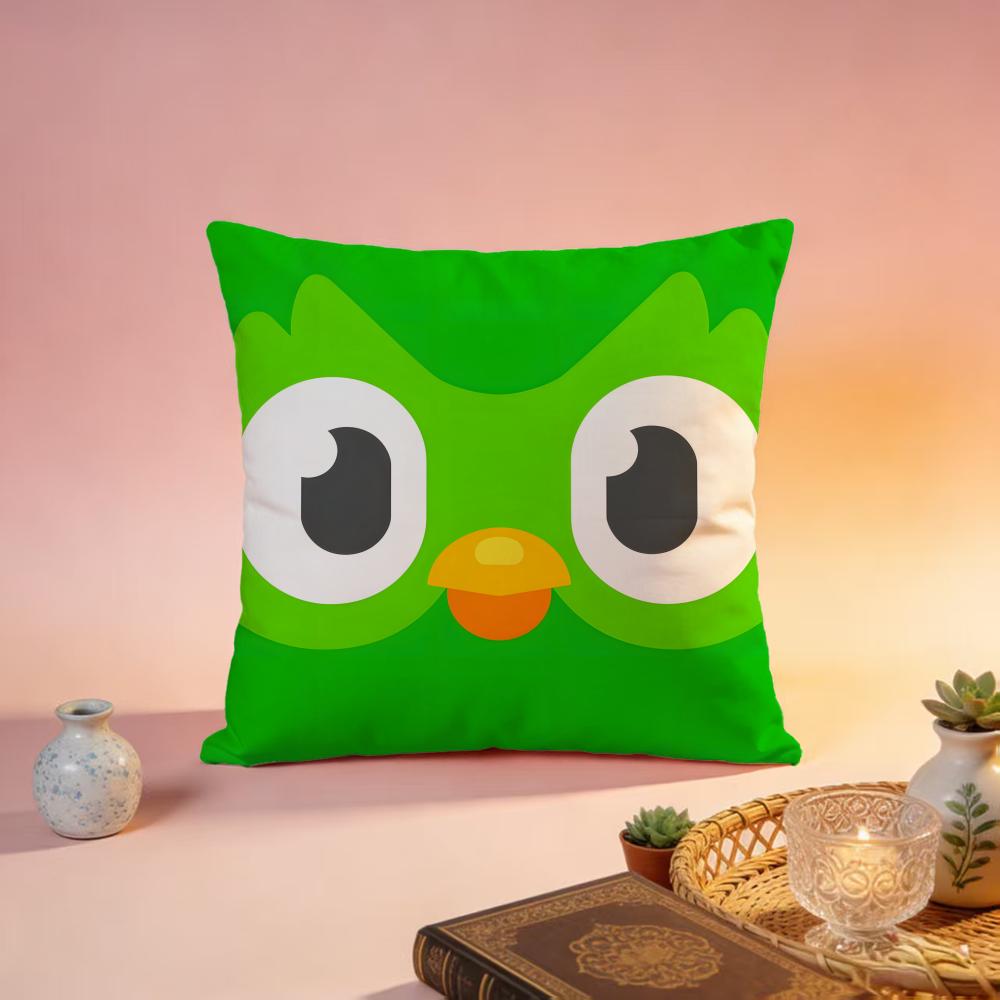 Popular DDuolingoed Cushion Cover Premium SkinFriendly Pillow Case MultiPurpose for Home Office Travel