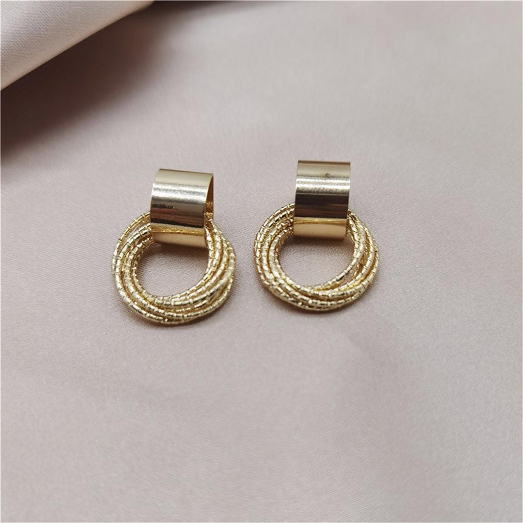 1 Paar Damen Runde Geometrische Ohrringe Kreisförmiger Schmuck Mehrere Kleine Kreise Anhänger Ohren Dekor Geburtstag Dating Ohrring