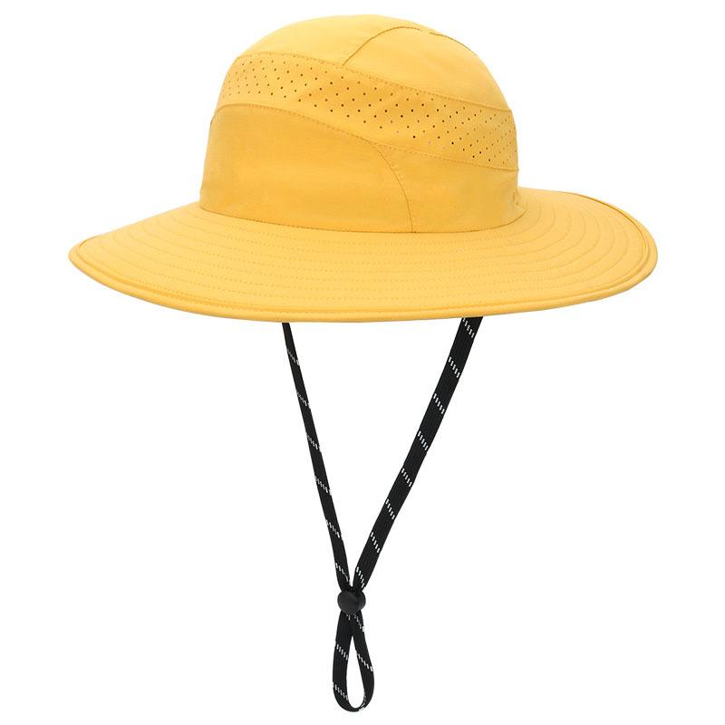 

Летняя уличная шляпа от солнца Альпинизм Рыбалка Отдых Дышащая шляпа от солнца с большими полями Мужская быстросохнущая шляпа рыбака One size жёлтый
