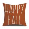 Thanksgiving Linen Pillowcase Autumn Pumpkin Print Pillow Cushion Cover