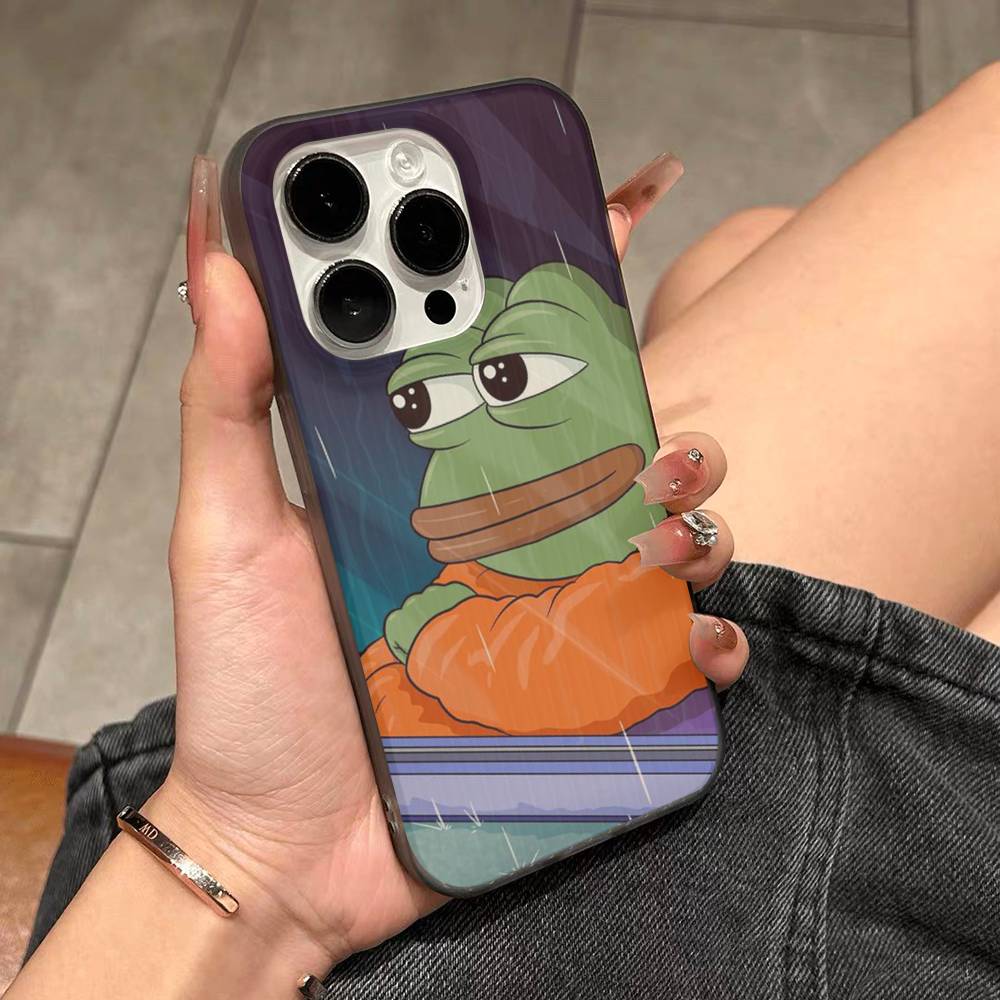 Internet Meme Sad Pepe The Frog Phone Case For IPhone 17 16 15 14 Plus 11 12 13 Pro Max Shockproof Protection Soft Back Cover
