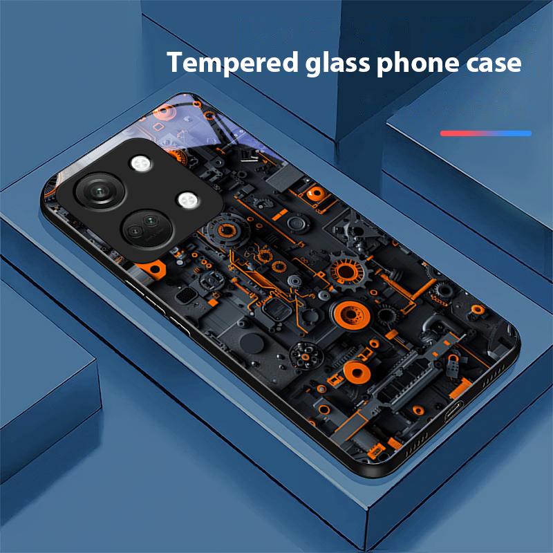 Circuit Diagram For OnePlus Nord 3 5 6T 7 Pro 8 12 10T Reno8 Lite 5G 10R Nord N30 Hard Shell Tempered Glass Phone Case Black
