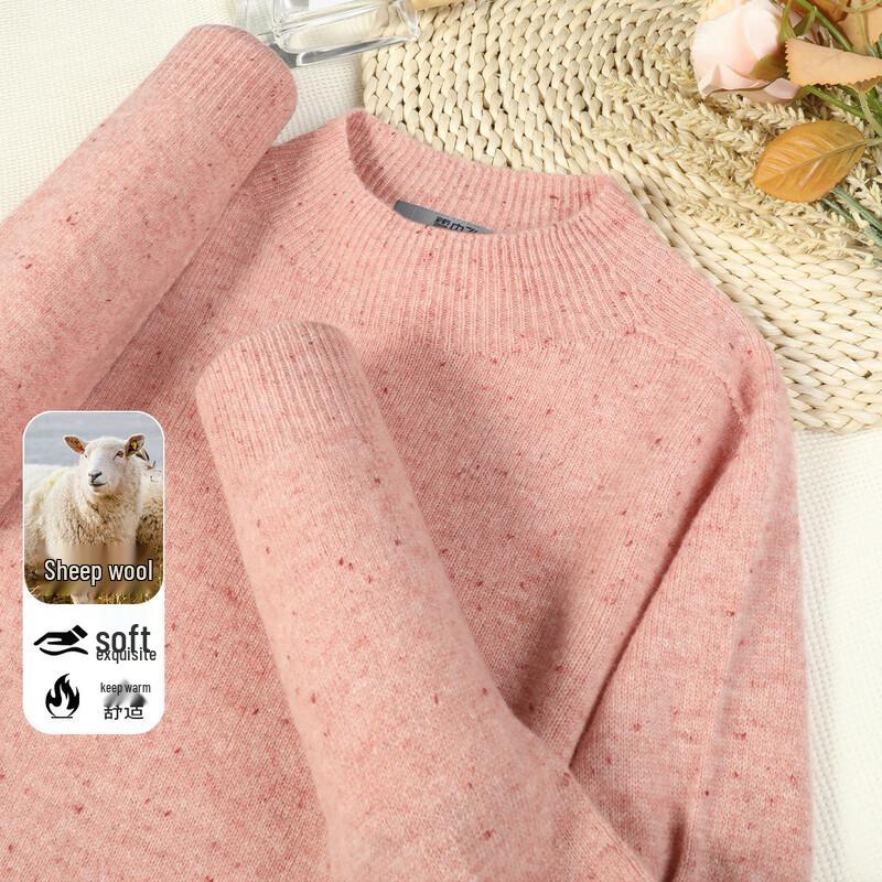 SNOWFLYING Women's Merino Wool Semi-High Neck Sweater