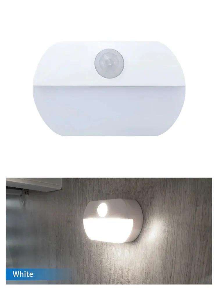 

1/2/4pcs Led Night Light with Motion Sensor PIR AAA Battery or Rechargeable Cabinet Lamp for Kitchen Bathroom Closet Stairs 1 pc