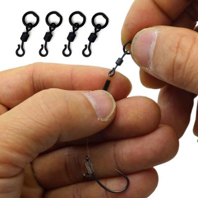 20pcs Carp Fishing Accessories Swivel Round Quick Change Ring Swivels UK Size 11 Ronnie 360 Chod Carp Fishing Rigs