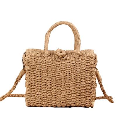 Sommer Stroh Strandtasche handgemachte Handtasche Frauen Rattan böhmischen gewebte Umhängetasche Eimer Taschen