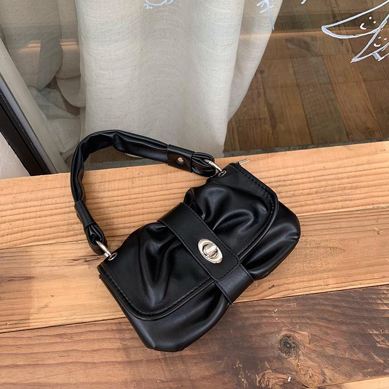 Korean Ins Niche Super Hot Handheld Underarm Bag Women's New Retro Versatile One-Shoulder Slant Cloud Bag