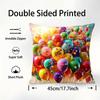 classic Happy birthday Pillow Case Sofa Decorative Home Double-sided Printing Short Plush Cushion Pillow Cover Holiday Gift