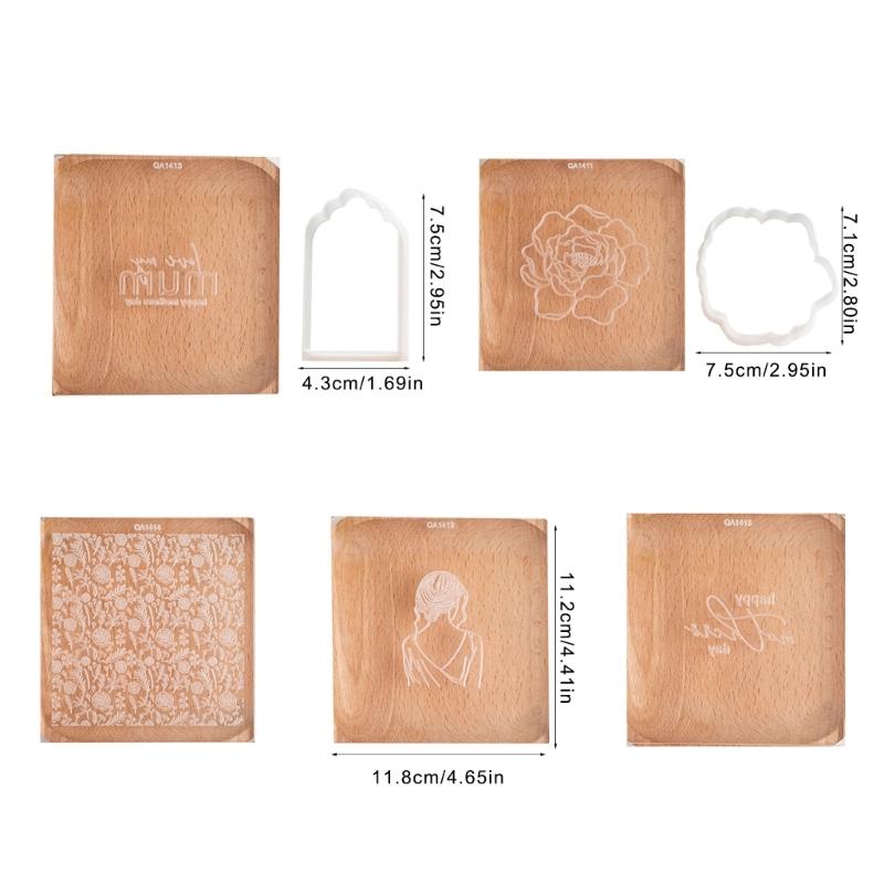 Mother's Day Fondant Mold Cookie Embossing Mould Easy Releases Plastic Cake Decorating Tool for Baking Enthusiasts