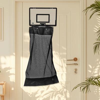 Faltbarer Hängender Wäschekorb Tasche, Netz mit Reißverschlusstür Und Haken für Badezimmer, Wohnheim, Oder