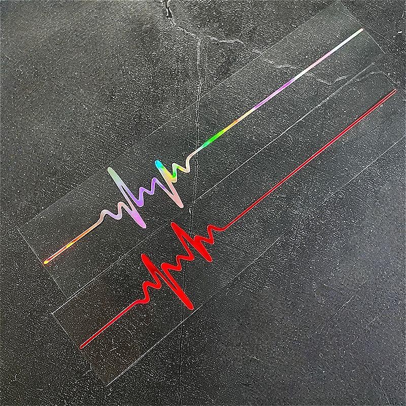 1pc Heartbeat Trackpad Laser Motorcycle Sticker Waterproof DIY Helmet Motorbike Fuel Tank Car Window Vinyl Decals Decoration
