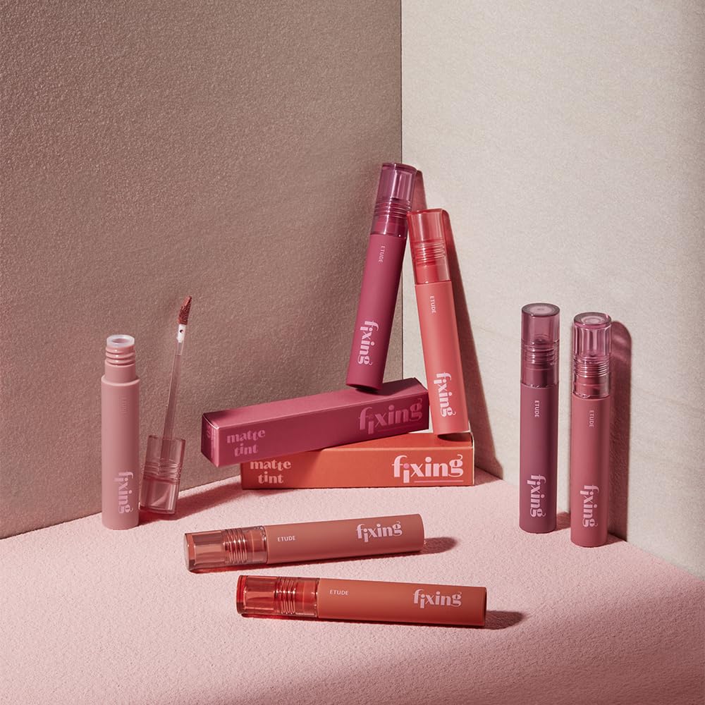 ETUDE Fixing Tint Midnight Mauve Lip [Etude Official] (Cool/Summer) Tint, 4g, 1.0 Tube, Mask-Proof, Long-Lasting