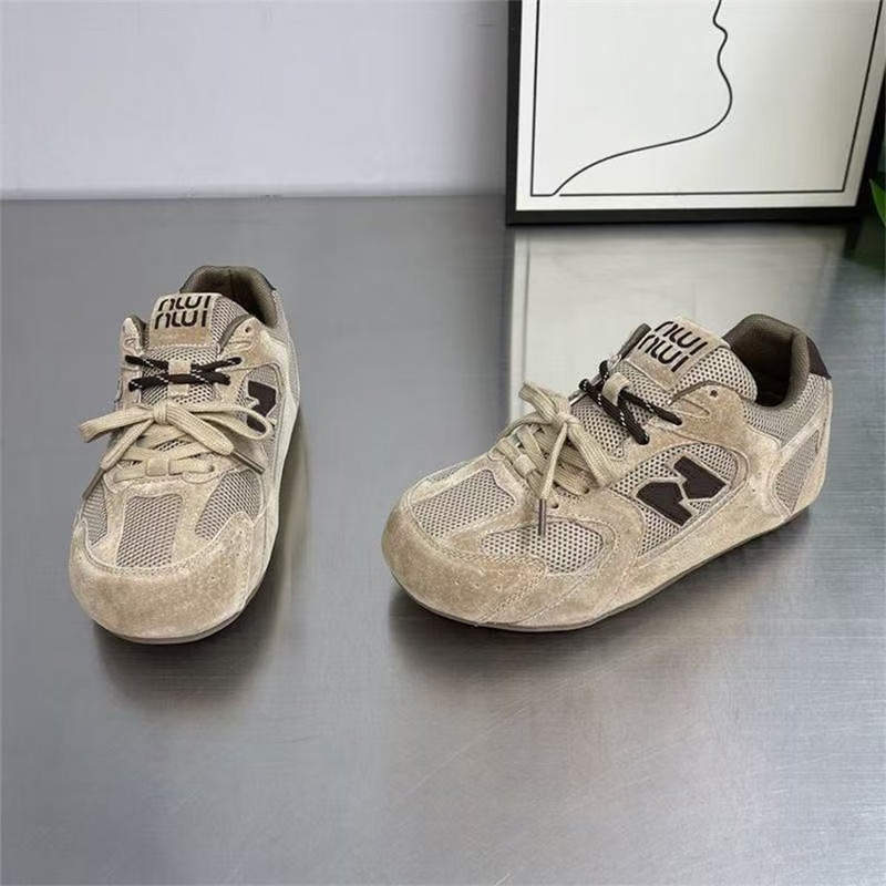 Mesh Forrest Gump Shoes Women's Autumn New Retro Flat-bottomed Versatile Sports Training Shoes Breathable Casual Board Shoes