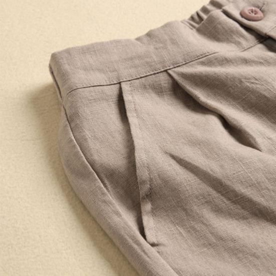 Shorts Solid Color Loose Female Ladies High Waist Short Pants for Daily Life