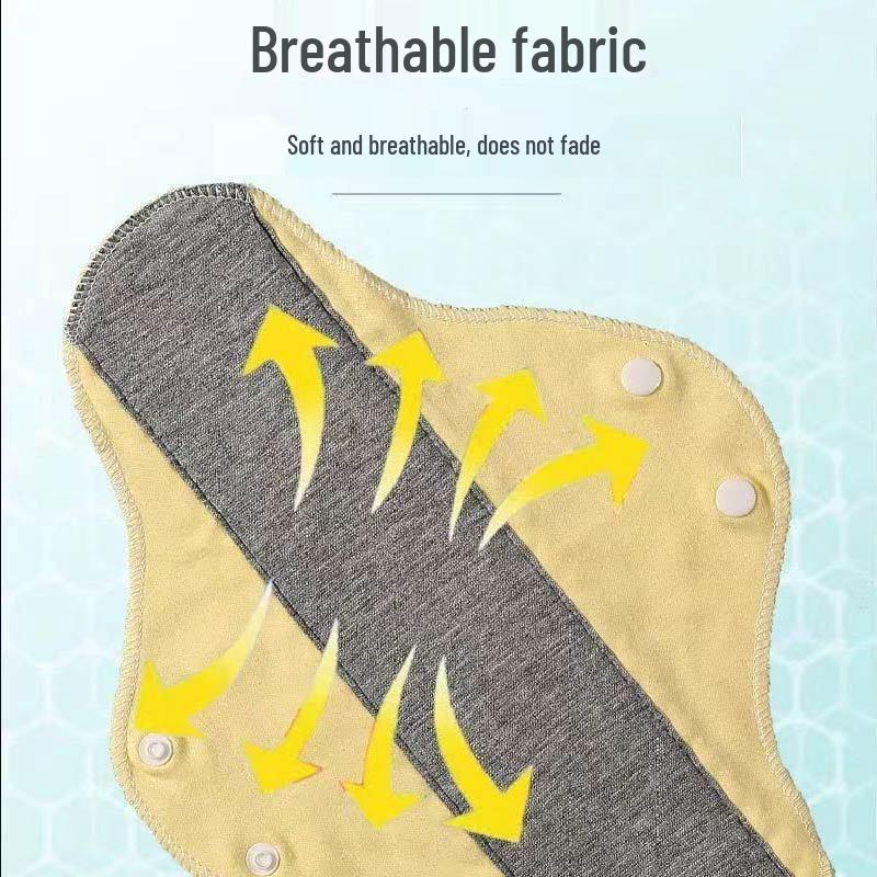 Многоразовые хлопковые гигиенические прокладки для взрослых с графеном, антибактериальные, водонепроницаемые 2-piece Set