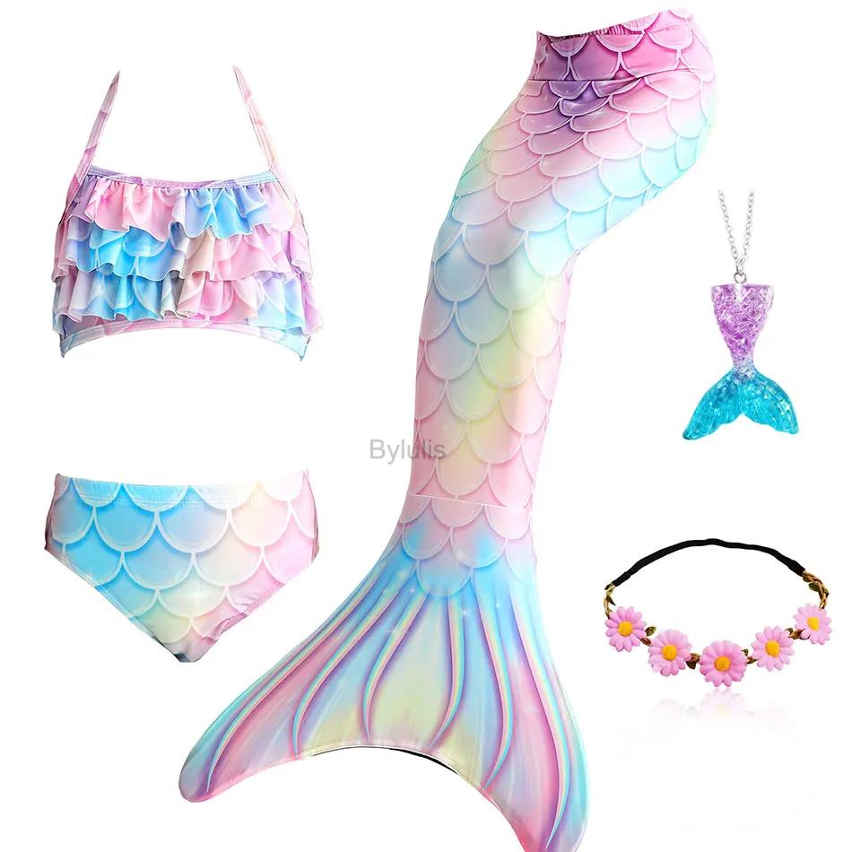 Fancy Mermaid Tail Girls Mermaid Tail for Swimming Costume Mermaid Costume Swimwear Swimsuit Cosplay Birthday Party Halloween