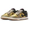Nike Dunk Low Día De Muertos Women Sneakers Gold Black Khaki FQ8148-010