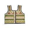Retro Corduroy Lambswool Vest with Heavy Embroidery and Shoulder Pads - European and American Style