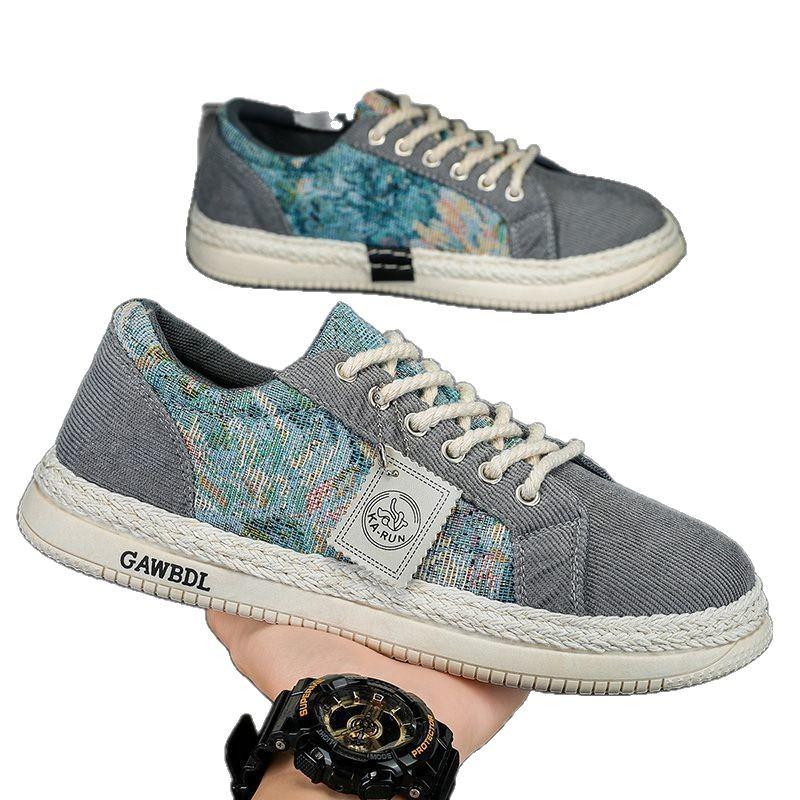 Men's shoes new spring breathable deodorant board shoes men's canvas shoes light and comfortable soft sole low-top casual shoes